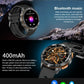 AK59 Smart Watch HD AMLOED Screen w/ health monitoring - Silver Steel Strap_7