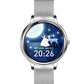 Proker Lady Smart Watch Round Screen with health monitoring - Silver Steel_0